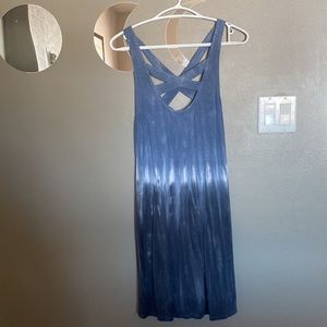 Tie dye blue summer dress